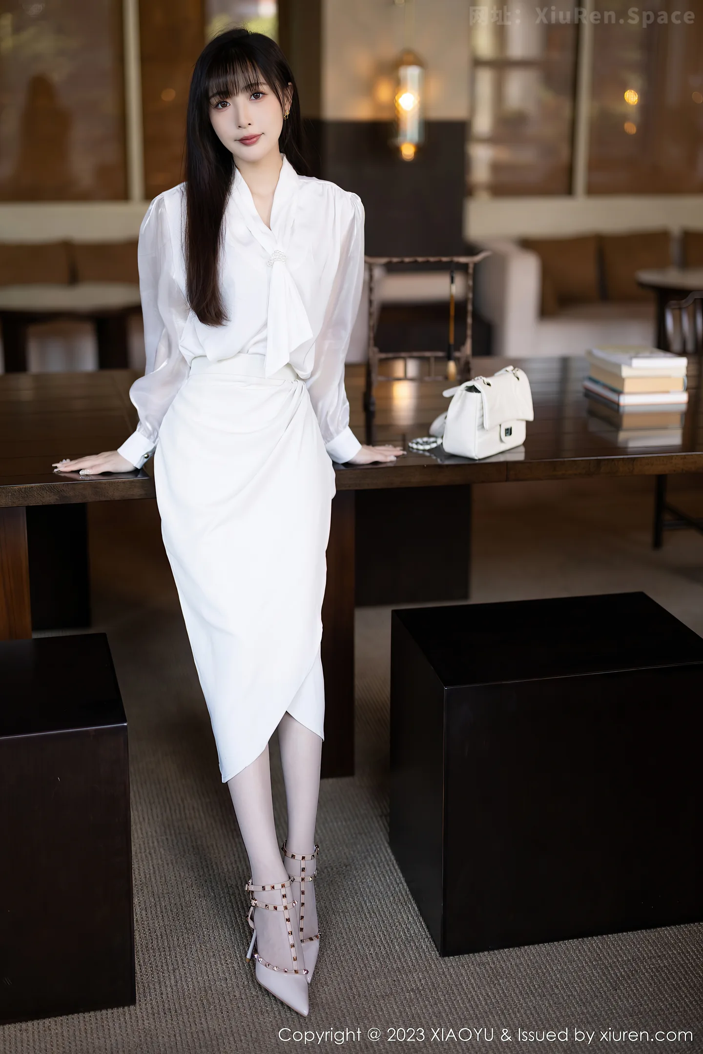 图片[5]-[XiaoYu画语界]Vol.1088 模特林星阑性感白色连衣裙露浅色内衣配超薄肉丝妩媚迷人写真91P-秀人网官方网站